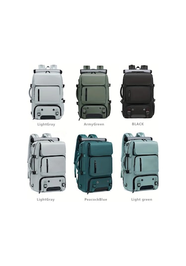 Honeybeeshop Küçük Boy Açık Gri Büyük Kapasiteli Usb Şarj Portlu Okul Seyahat Sırt Çantası