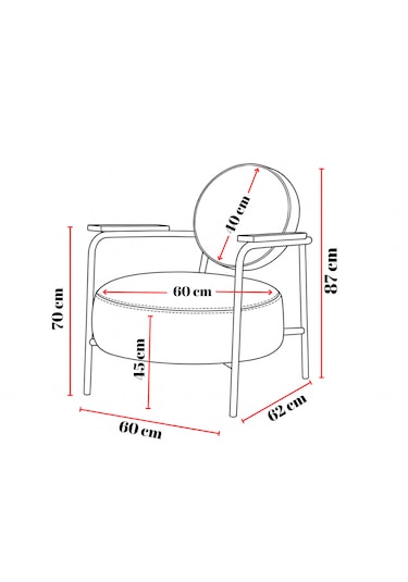 Venüs Berjer - Soft Kumaş - Modern Tekli Koltuk - Beyaz