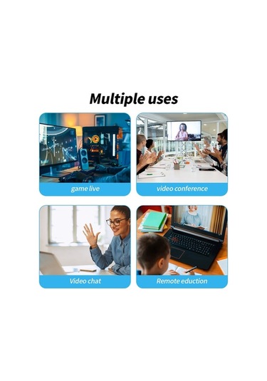 Dancemonkey 1080p Full Hd Web Kamera: Manuel Odak, Dahili Mikrofon, Kolay Kurulum, Eğitim Ve Canlı Yayın İçin