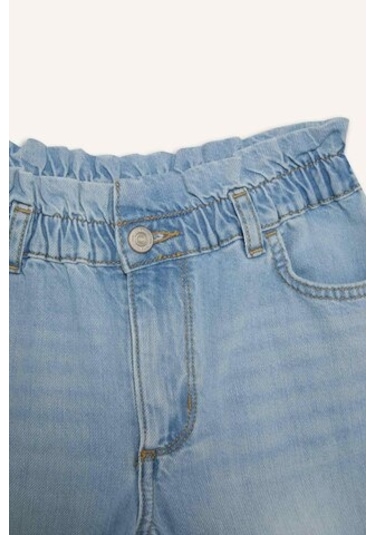 Defacto Kız Çocuk Paperbag Jean Şort B8113a825smnm63 Mavi