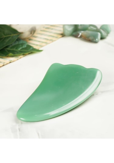 Aventurin Gua Sha Doğal Taş Masaj Aleti