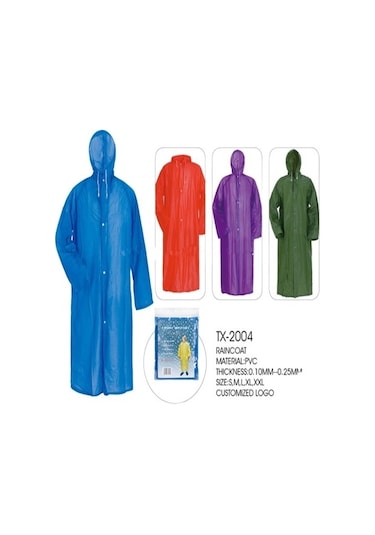Marlux Raincoat Eva Unisex Bordo Yağmurluk Bordo