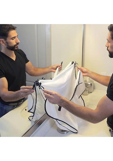 Siyah Erkek Tıraş Önlük Sakal Toplayıcı Kolay Banyo Bakım Aracı Temiz Saç Yetişkin Önlükler Tıraş Makinesi Tutucu Organizatör Adam İçin Hediye Siyah