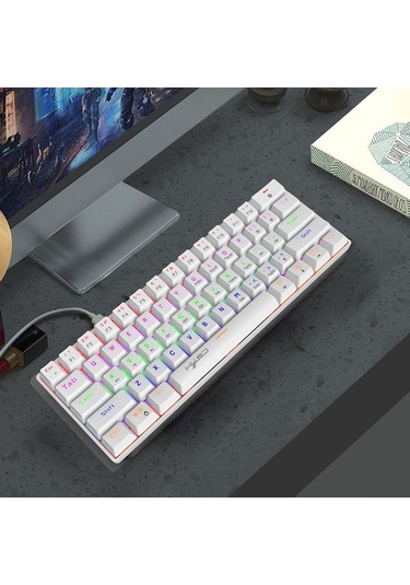 Hxsj V900 Kablolu 61 Tuşlu Kompakt Mekanik Klavye Rgb