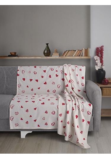 Tek Kişilik Baskılı Pike Koltuk Örtüsü Breeze 180x230 Cm Fuşya