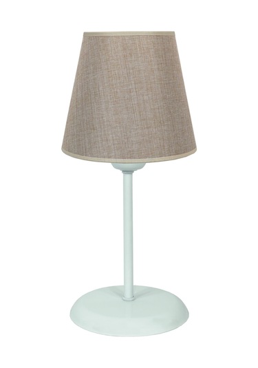 Şenay Aydınlatma Modern Metal Ayak Konik Kumaş Abajur-Hasır Diğer