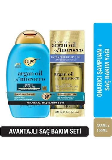 Organix Argan Oil Of Morocco Şampuan 385 Ml+argan Saç Bakım Yağı 100 Ml Set