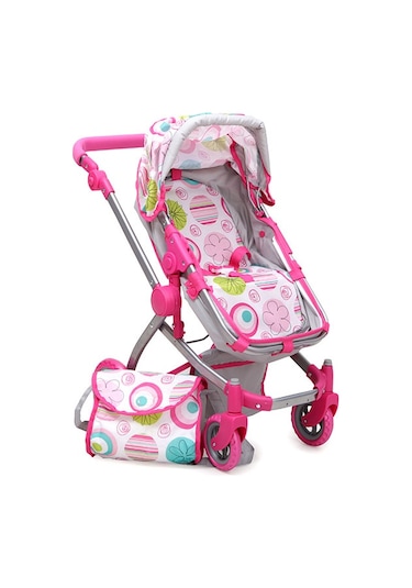 Nano Oyuncak Bebek Arabası Pink Rose