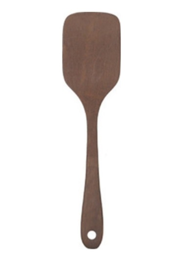 Sones Uzun Saplı Boyasız Tavuk Kanatları Ahşap Spatula Mutfak Gereçleri, Stil: Kare Kavisli Kürek