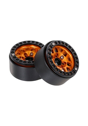 1/10 Rc Crawler İçin 2 Adet Çinko Alaşım Jant Göbeği - 12 Delikli, Altın/siyah/kırmızı Seçenekli