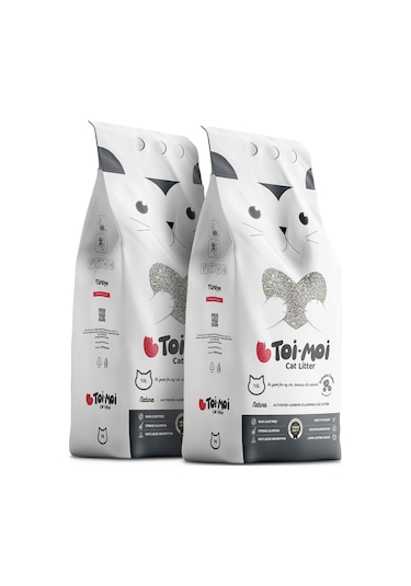 Toi Moi Aktif Karbon Sodyum Bentonit Kedi Kumu Avantaj Paket 2 x 10 KG