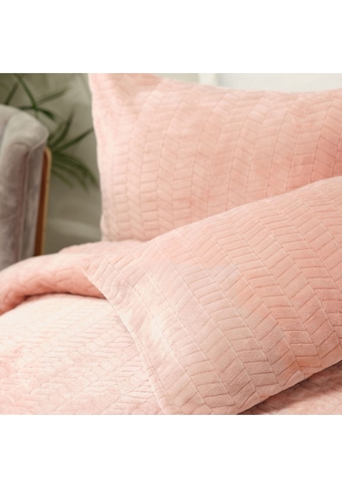 Merinos Modern Line 3 Parça Yatak Örtü Seti Pudra