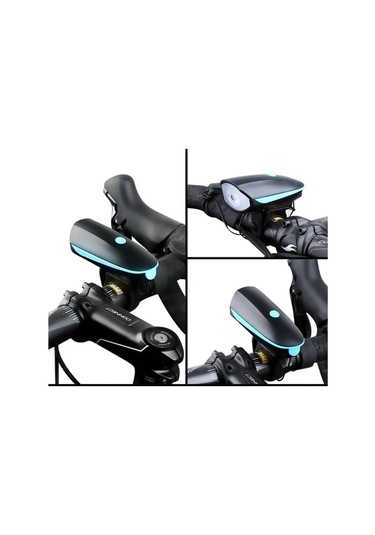 Forte GT 250 Lümen Bisiklet Ön Farı 2 İn 1 Korna 140 db Xbyc 6163 Siyah