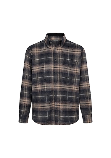 Fabio Cassani Erkek Kışlık Hakiki Oduncu Gömleği Sütlü Kahve-6925 Sütlü Kahverengi