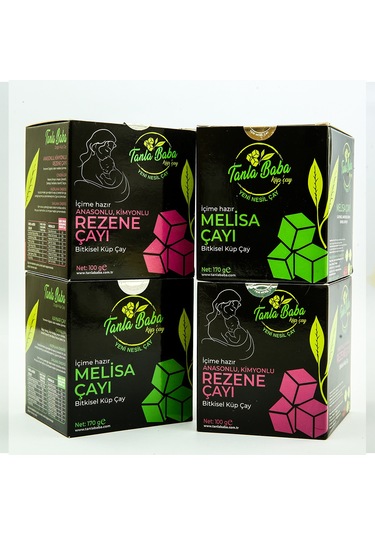 Melisa Çayı 2 Paket ve Anasonlu Kimyonlu Rezene Çayı 2 Paket 4'lü
