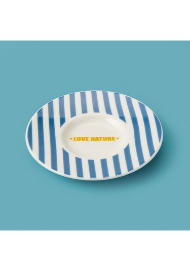 Evidea Kitchen Love Nature Çay Tabağı - Mavi - 13 Cm Mavi