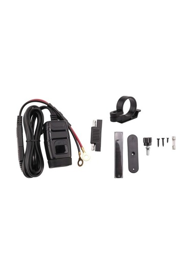 Novahub Usb+c Tipi Şarj Qc3.0 Motosiklet Kırmızı Cihazı Altın Hk Altın