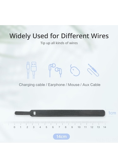 Hombey 20 Adet 140mm Nilon Kablo Düzenleyici, Kayıp Engelleme, Kolay Kullanım, Farklı Teller İçin Uygun