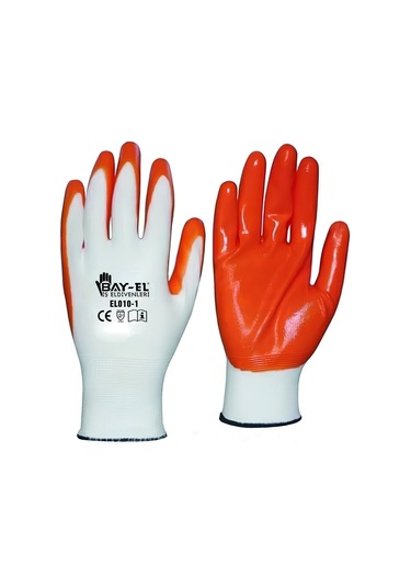 Bay-tec Eldiven Ekstra 10 Beyaz - Turuncu