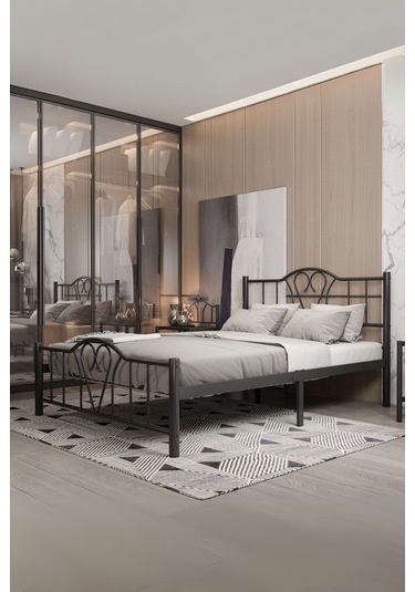 Aksviva Orkide Çift Kişilik Ferforje Metal Karyola