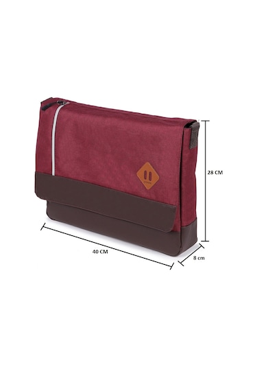 Strong 15.6 Inch Laptop Bölmeli Omuz Askılı Postacı Çantası Kft04 Bordo