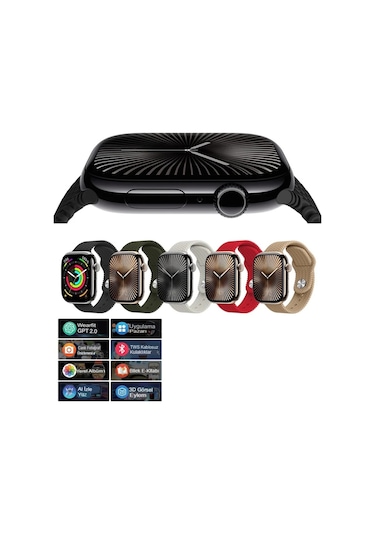 Watch 8 Hk9 Pro Max 2.02 Tam Amoled Ekran Akılı Saat 2023 Amiral Gemisi