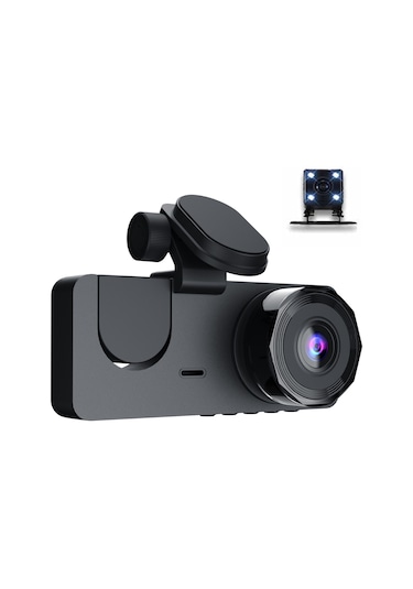 Samdoo "3'lü Kameralı 1080p Araç Kayıt Cihazı: Gece Görüşlü, Döngü Kayıt, 140 Geniş Açı"