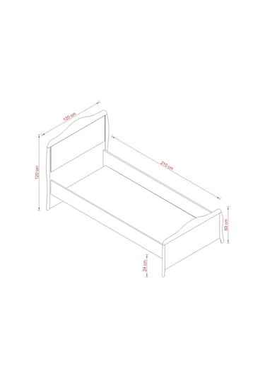 Meltem Kids Prestij Beyaz Genç Odası Tek Kişilik Karyola 100 x 200 CM