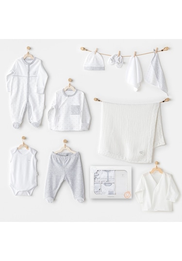 Andywawa Wawa Boys 10'lu Bebek Hastane Çıkış Seti Ac24721 Beyaz