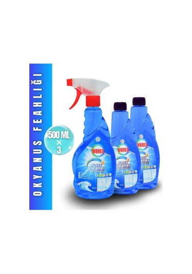 Wbrex Okyanus Kokulu Cam Temizleyici 3 x 500 ML