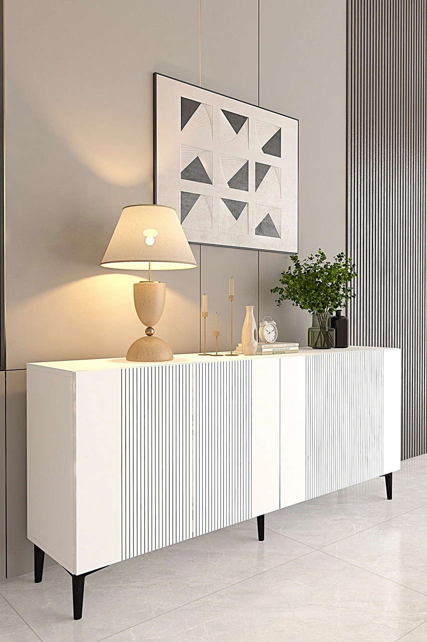 Ka1511b Corsa150 Konsol, Kahve Köşesi, Tv Sehpası Beyaz 150cm Beyaz