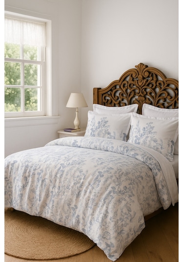 Senses Heather Complete Takımı Çift Kişilik Mavi Mavi