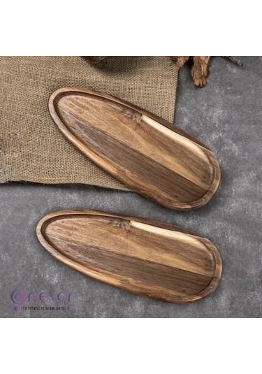 Naturalove Akasya Sunum Tabağı - 2'li / Oval