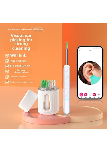 Hangfox Çocuklar İçin Kablosuz Ne3-e Görüntülü Kulak Temizleme Aleti, Hd Endoskop, 8 Parça Aksesuar Ve Üstü İle Uzun Pil Ömrü