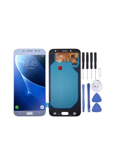 Samsung Galaxy Uyumlu  J7 Pro Lcd Ekran Dokunmatik Mavi Sm-j730
