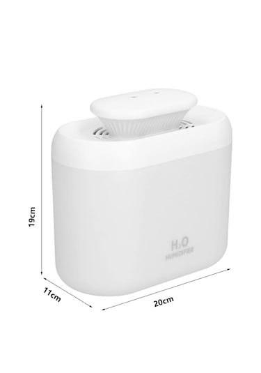 3.3 Litre Hava Nemlendirici Ultrasonik Aroma Buhar Makinesi Çift Sprey Aroma Difüzörü Led Işıklı