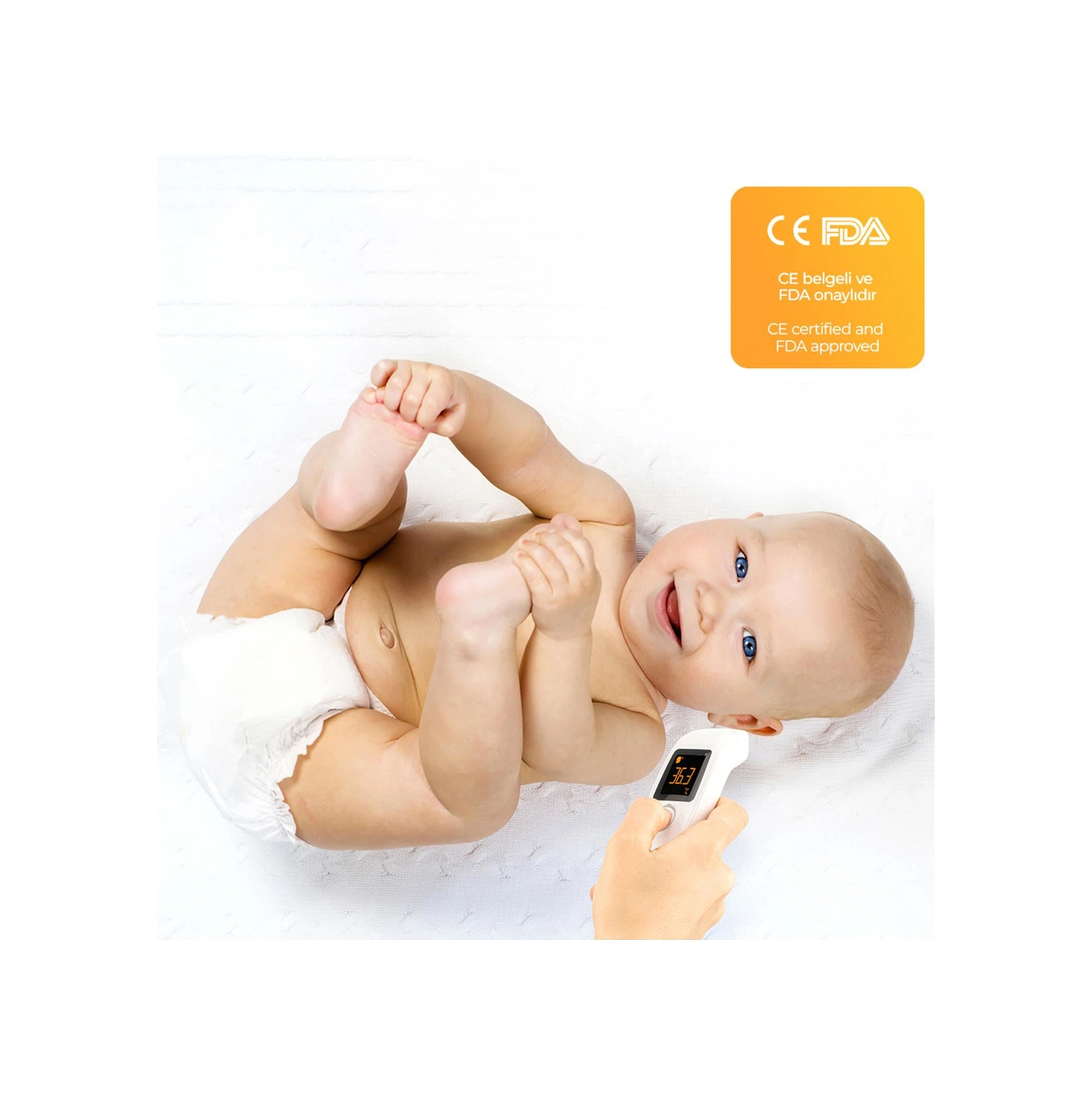 Kanz Dijital Temassız Alından Ateş Ölçer Th1110n