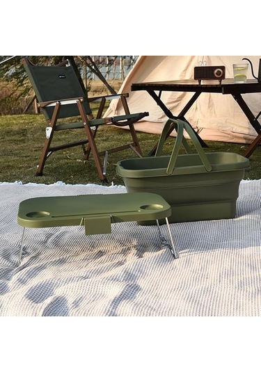 Katlanır Piknik Sepeti Yeşil