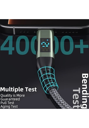 Willowhaven 5'li İphone Uyumlu Şarj Kablosu 6.6ft Ekranlı Dayanıklı Xs Max Xr 8 7 6s İpad Uyumlu