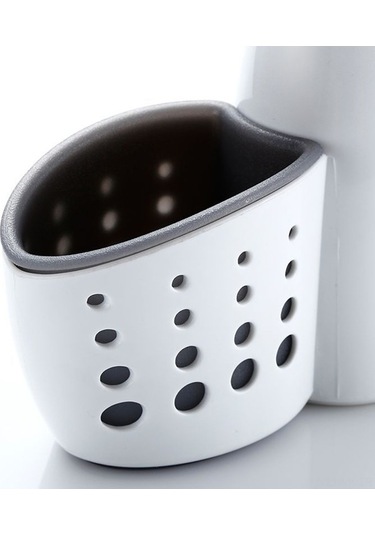 Pazly 400ml Banyo Sabun Dispenseri, Sünger Tutucu, Mutfak Lavabo Tezgahı Sıvı Sabun Pompası, Depolamalı Caddy Çok Renkli Çok Renkli