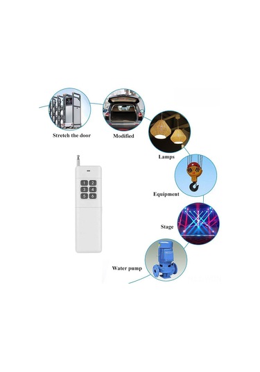 Neevoyu 433mhz 3000 Metre Uzun Mesafe Rf Radyo Kumanda, 2 Tuşlu Güçlü Ak3000-2d Modeli, Pt2262 Kodlama, Açık Alanda Çalışır