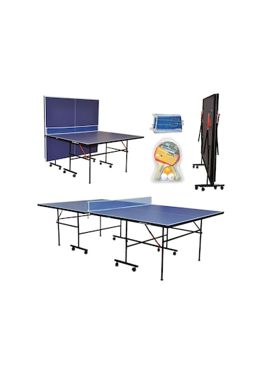 Dynamic Sport Katlanabilir Masa Tenisi Masası + 2 Raket + 3 Top + Ağdemir Set