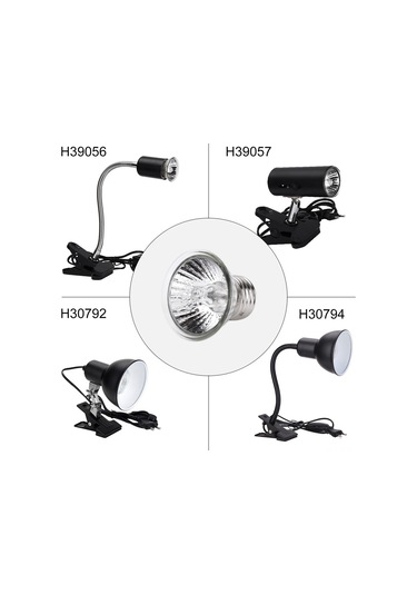 Fosenze Sürüngenler İçin Isıtıcı Lambası, Güneş Işığı Simülasyonu, E27 Vida, 50w Avrupa Standartı Gümüş