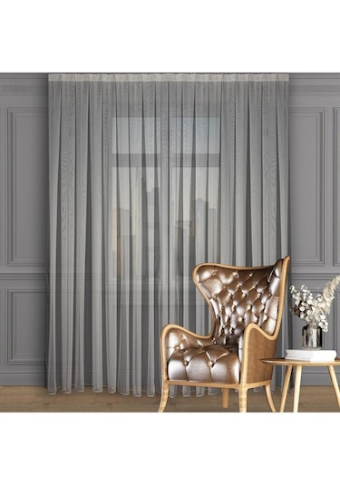 Kırık Beyaz Düz Tül Perde Monaliza Pilesiz Extraforlu Düz Dikim-kırık Beyaz Kırık Beyaz