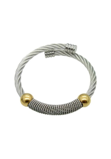 Omark Cotton Gümüş Halat Bileklik No1 Gümüş