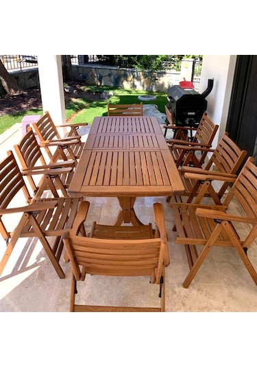 Antalya Side Ahşap Masa Sandalye Takımı