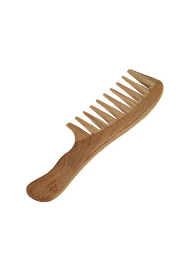 Suofeng Anself Doğal Yeşil Sandalağacı Tarak - El Yapımı Geniş Dişli Masajlı Saç Açıcı, Saç Derisi Bakımı & Katı Ağaç Tarak