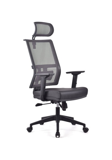 Perla Siyah Fileli Yönetici Koltuğu Ofis Koltuğu Çalışma Koltuğu Siyah