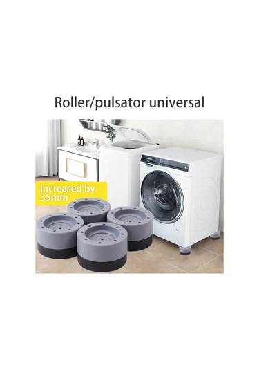 Ximistore9 Buzdolabı Ve Çamaşır Makinesi Yüksekliği Artırıcı, Kayma Ve Sarsıntı Önleyici Matlar - Gri, 3,5 Cm Yükseklik, 4 Adet Diğer