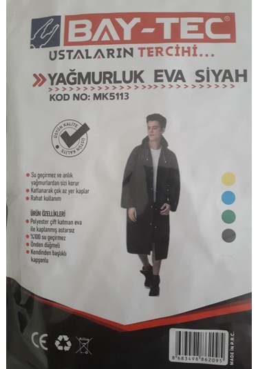 Bay-tec Yağmurluk Eva Siyah Mk-5113